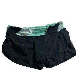 Lululemon Women’s Athletic Shorts Size 10 Black / Mint Green